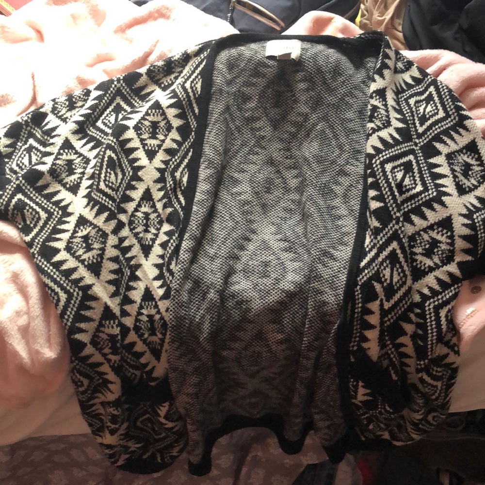 Black and white cardigan
